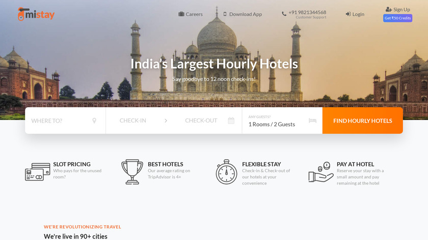 MiStay India Landing Page