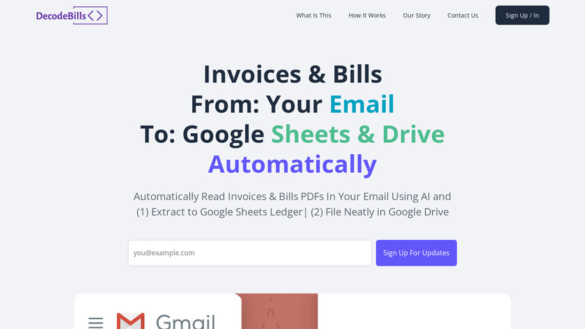 DecodeBills Landing Page