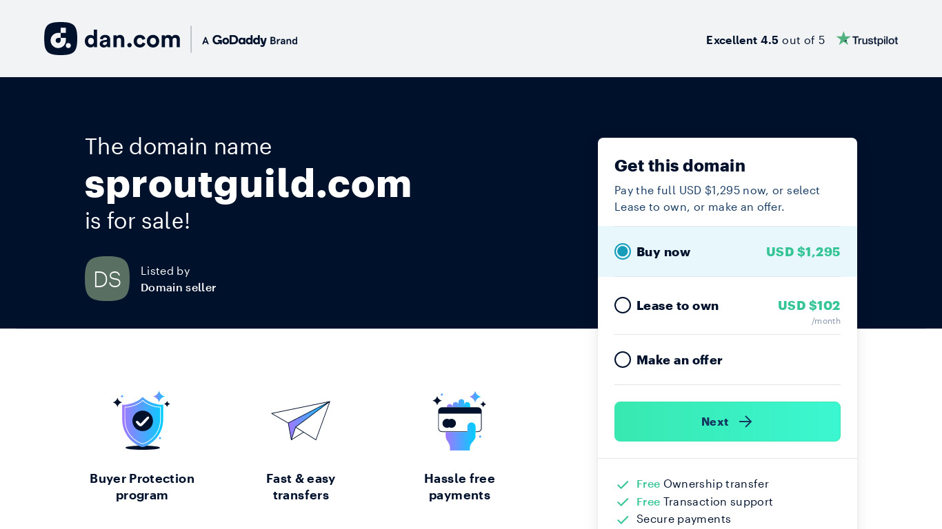 Sprout Guild Landing page