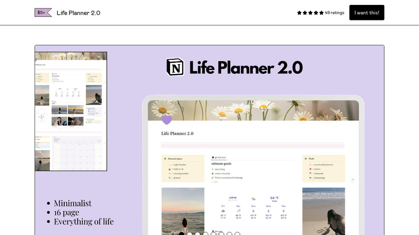 Life Planner Landing Page