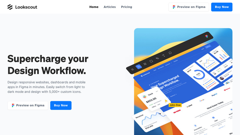 Lookscout: Figma Design System Landing Page