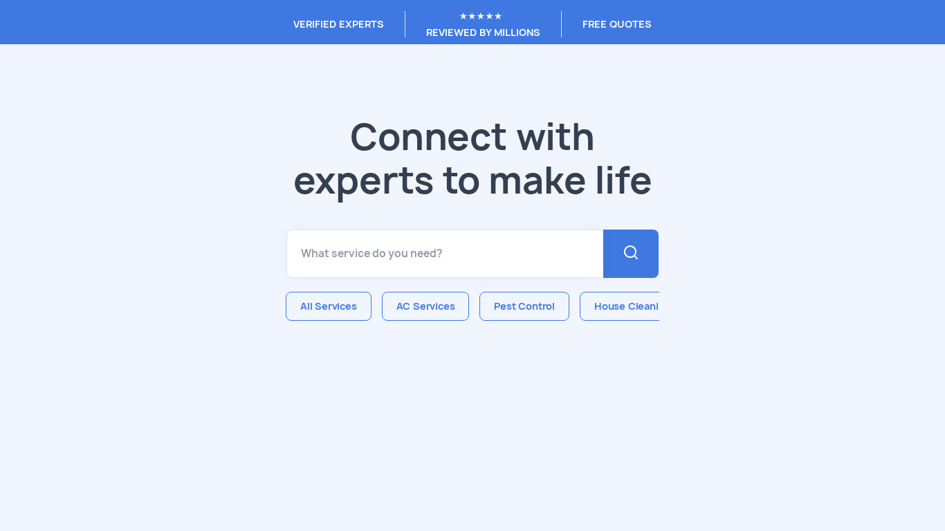 Home Triangle Landing page