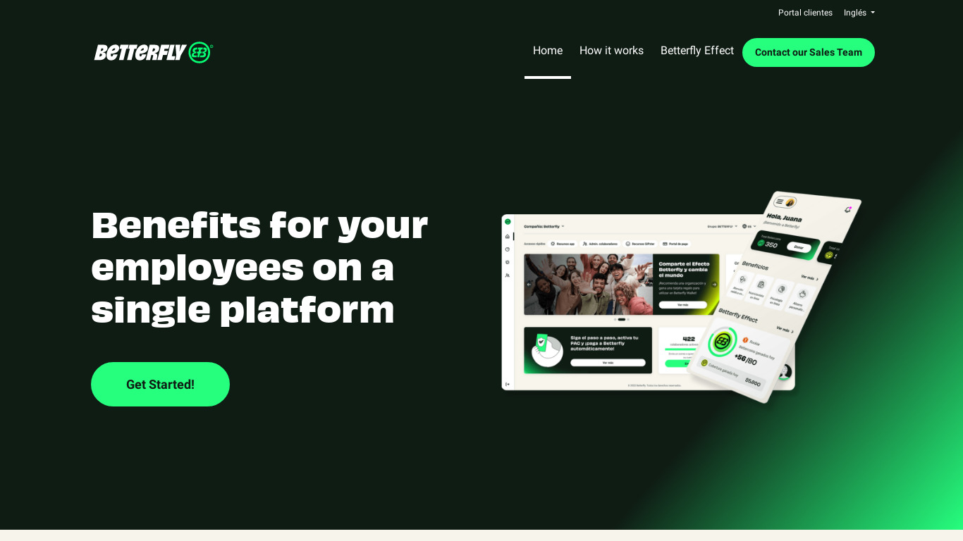 Betterfly Landing page