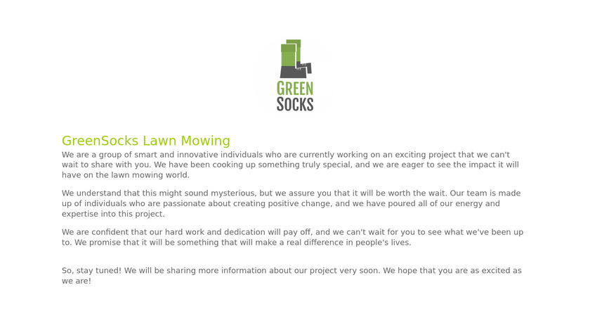 GreenSocks Landing Page