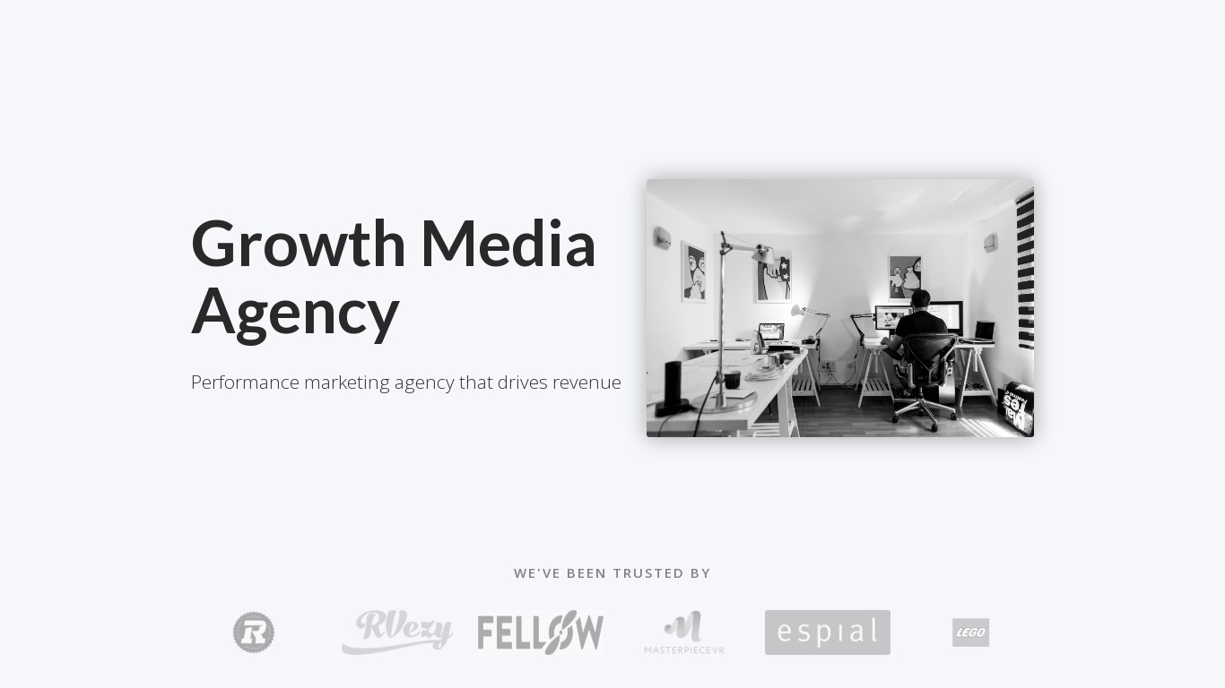 Growth Media Landing page