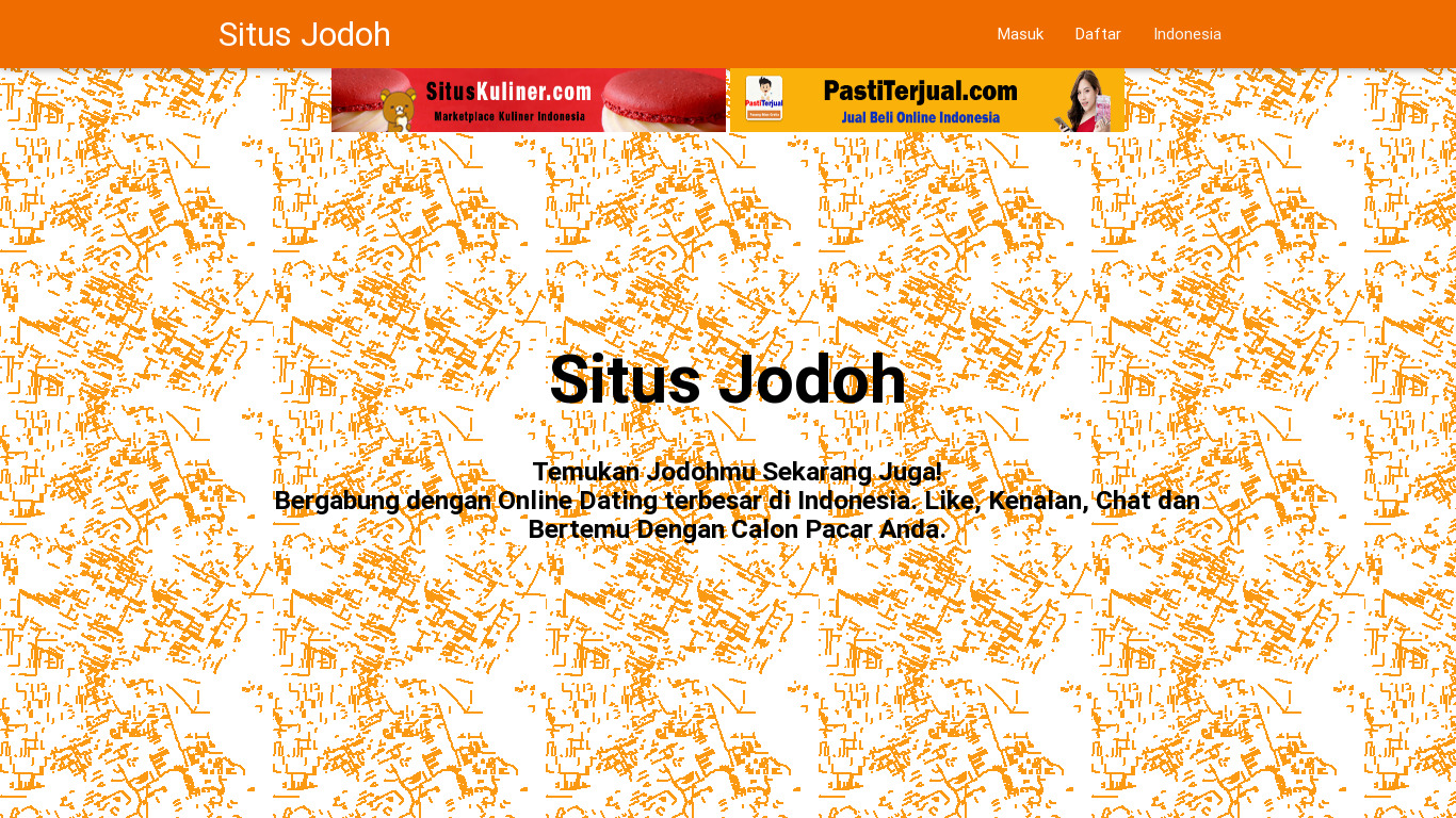 SitusJodoh.com Landing page