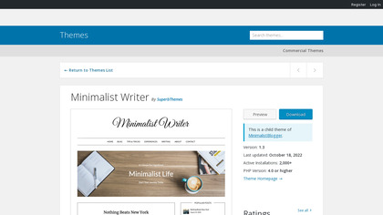 Minimalist Writer WordPress Theme image