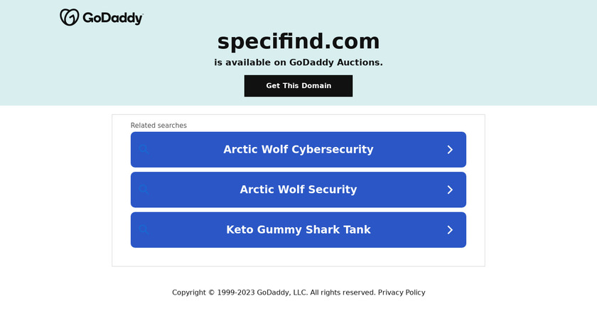 Specifind Landing Page