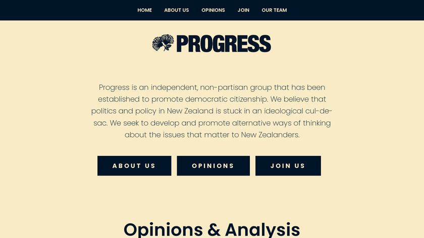 Progress New Zealand Landing Page