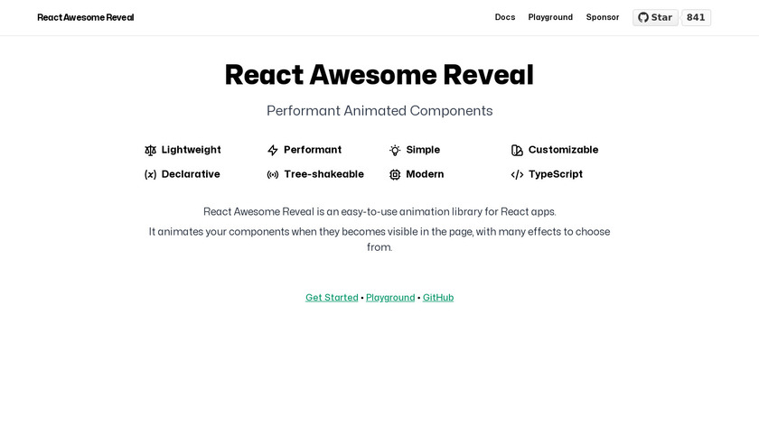 React Awesome Reveal Landing Page