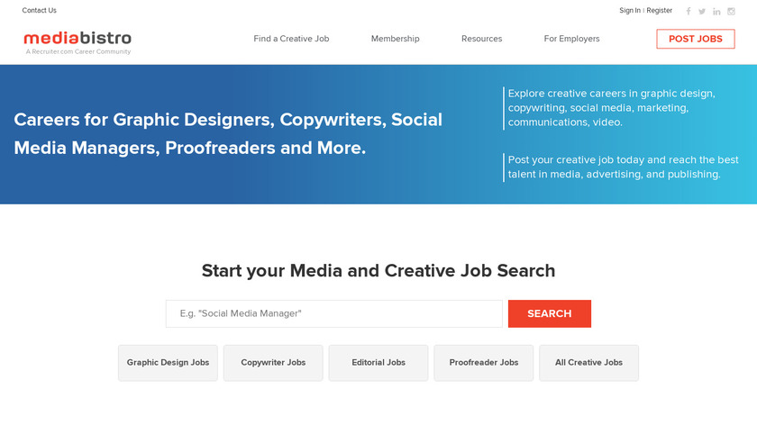 Mediabistro Inc. Landing Page