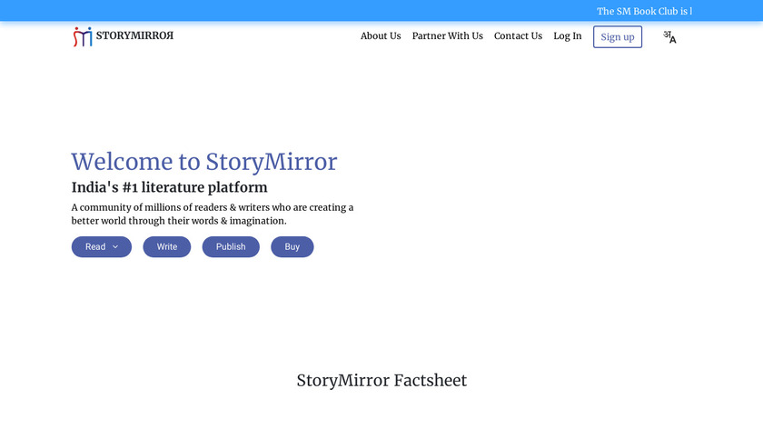 Storymirror Landing Page