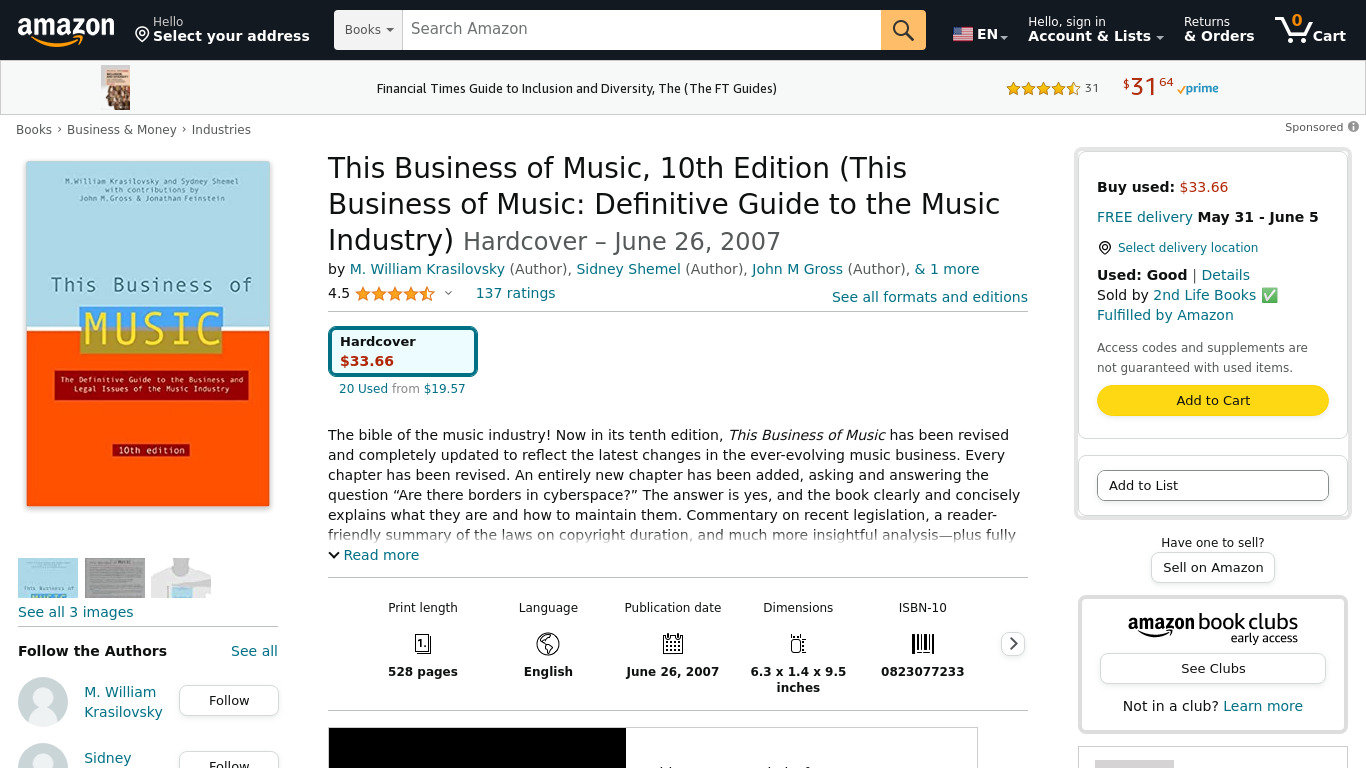 This Business of Music Landing page