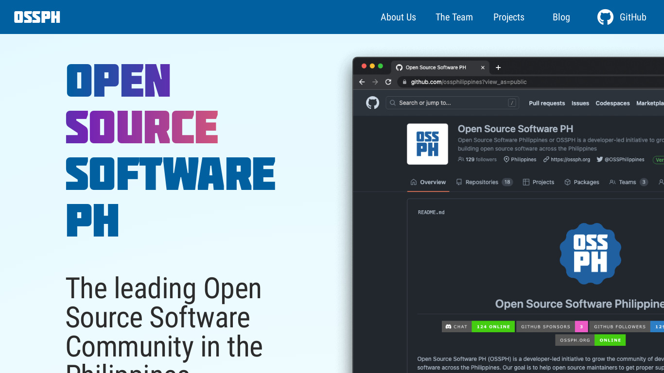 Open Source Software PH Landing page