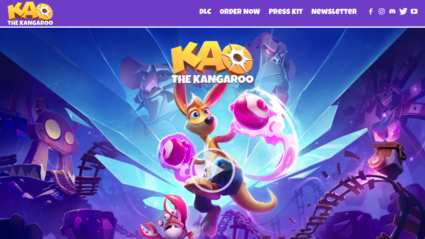 Kao the Kangaroo Round 2 Landing page