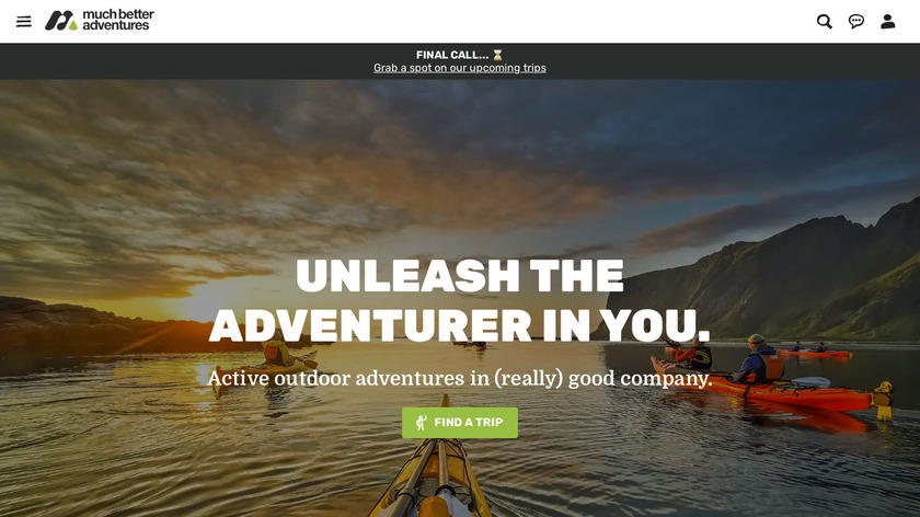 Much Better Adventures Landing Page