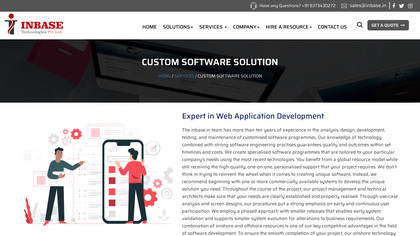 custom application development services image