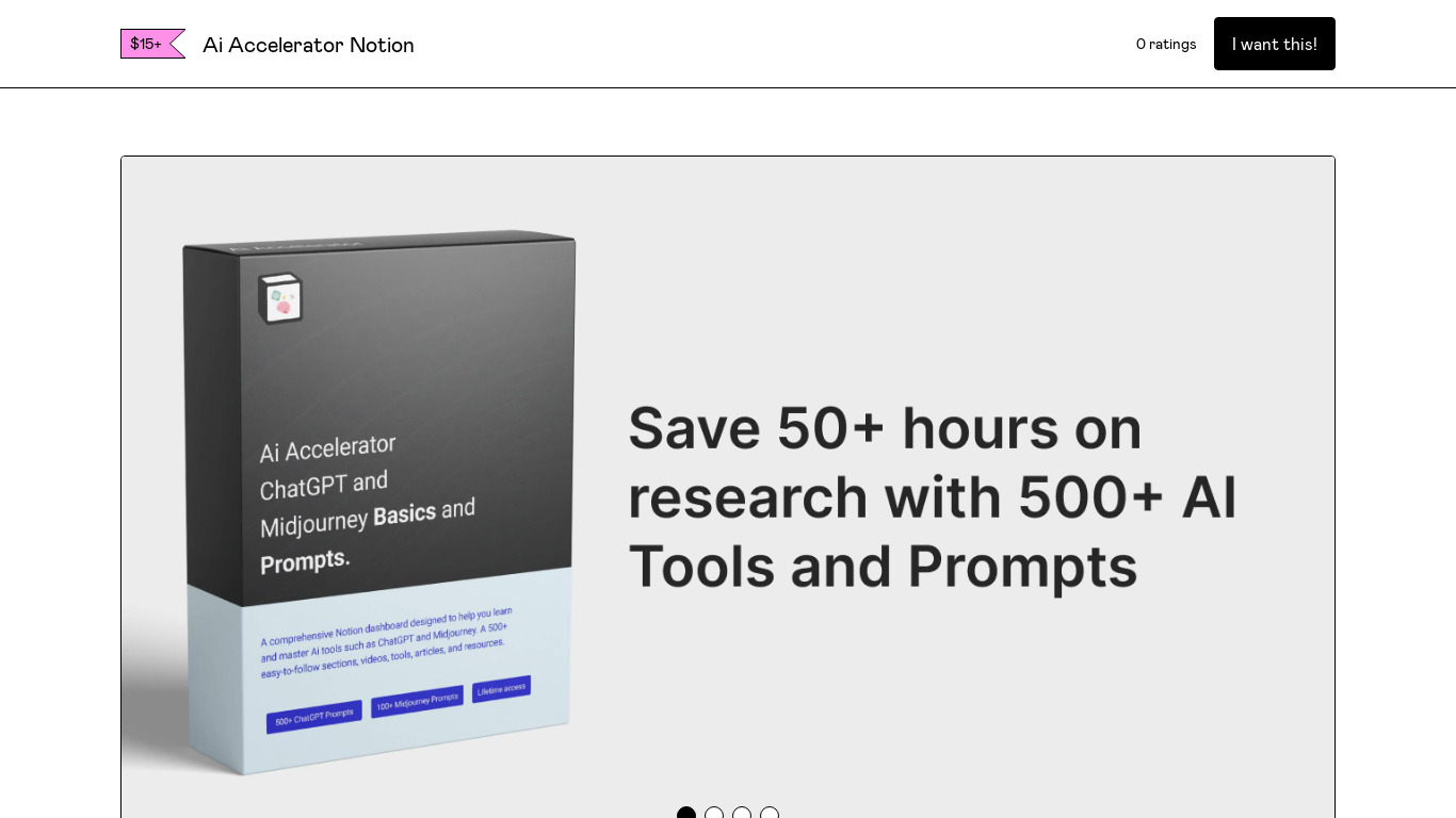 Ai Accelerator Notion Landing page