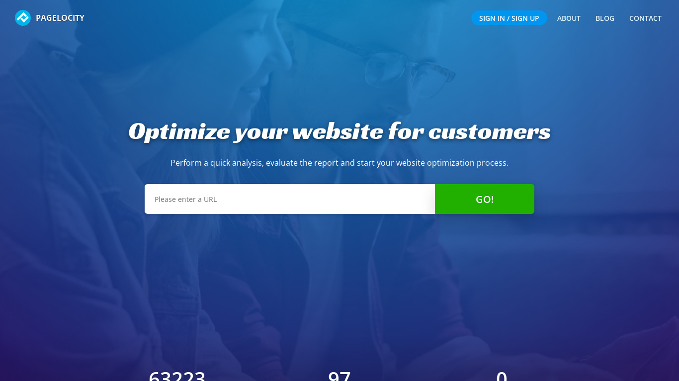 Pagelocity Landing page