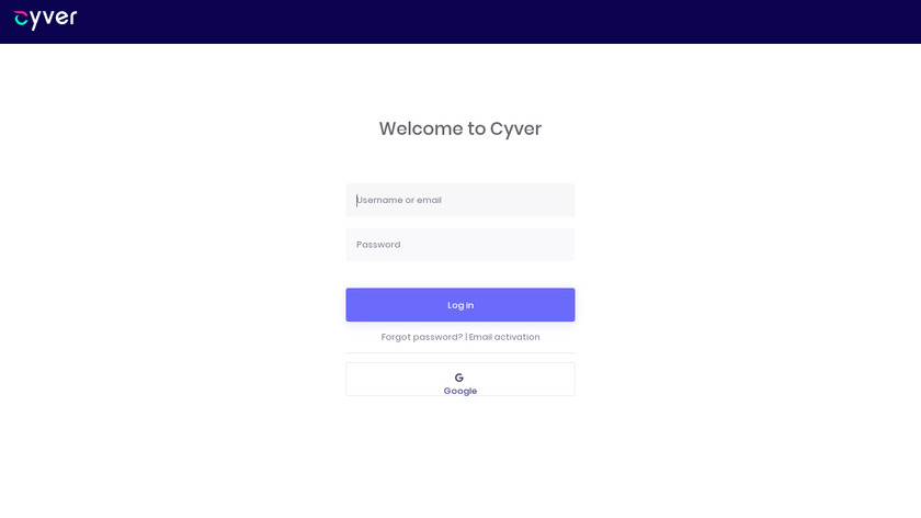 Cyver Landing Page