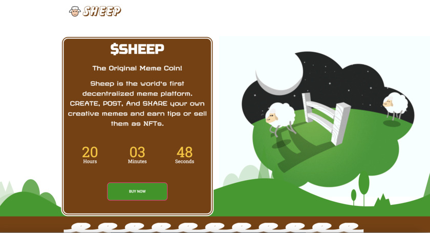 Sheep coin Landing Page