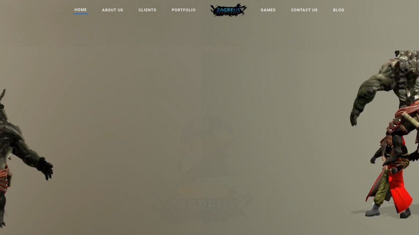 Zagreus Entertainment Landing Page