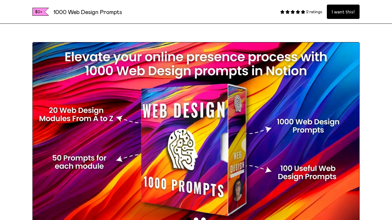 1000+ Web Design Prompts Landing page