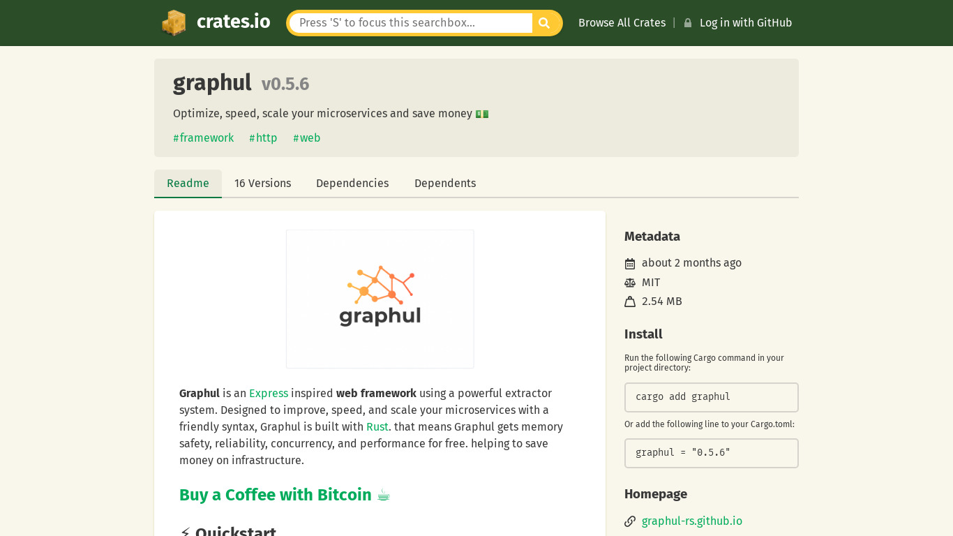 Graphul Landing page