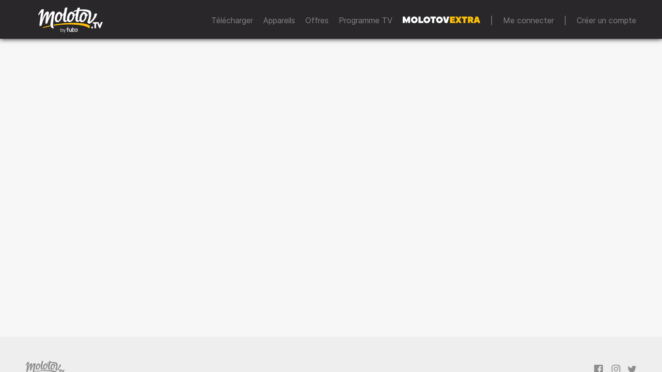 Molotov.tv Landing page