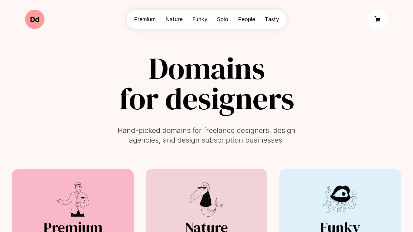 Design Domains Landing page