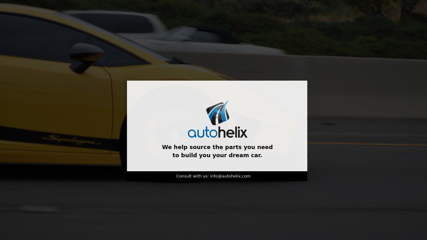 AutoHelix Landing page
