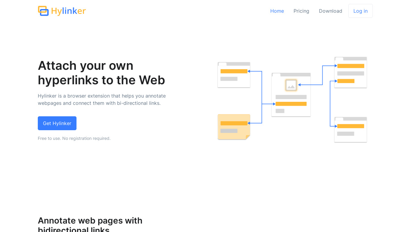 Hylinker - Bidirectional Annotation Landing page
