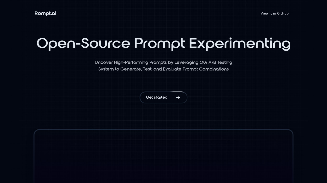 Rompt.ai Landing page