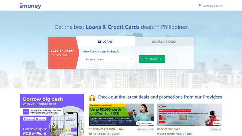 iMoney Philippines Landing Page
