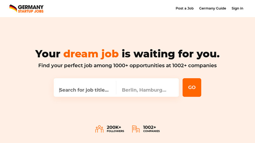 Germany Startup Jobs Landing Page