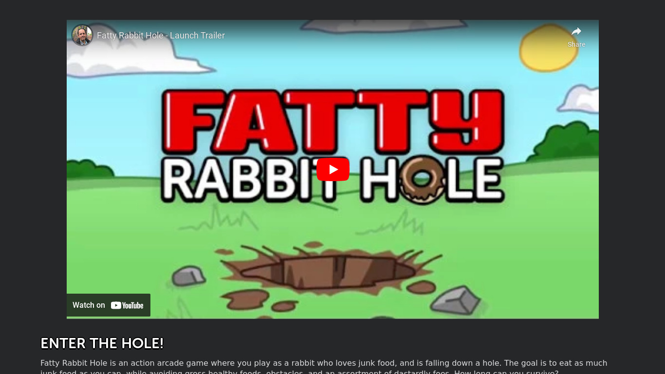 Fatty Rabbit Hole Landing page