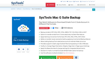 SysTools Mac G Suite Backup image