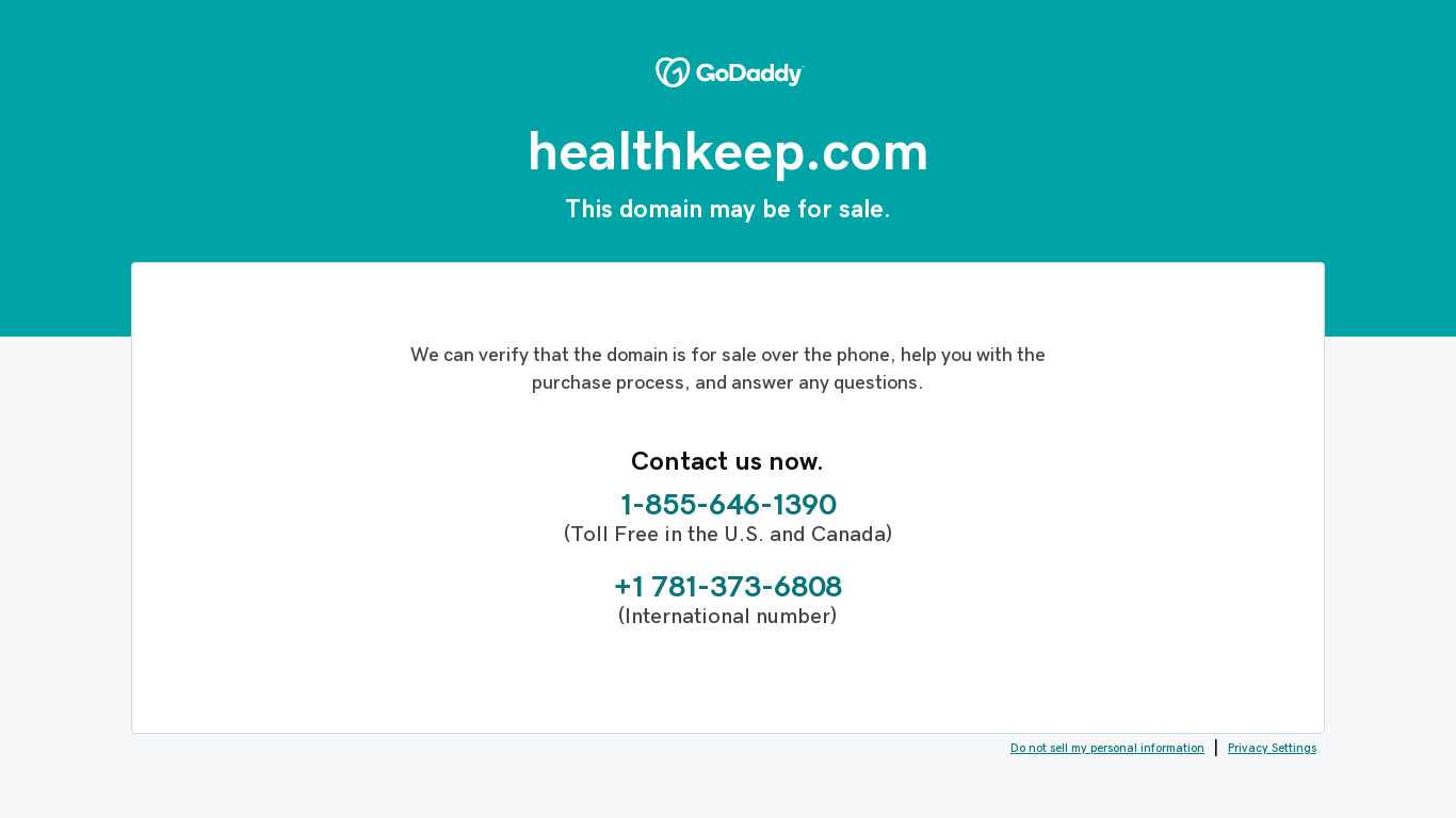 HealthKeep Landing page