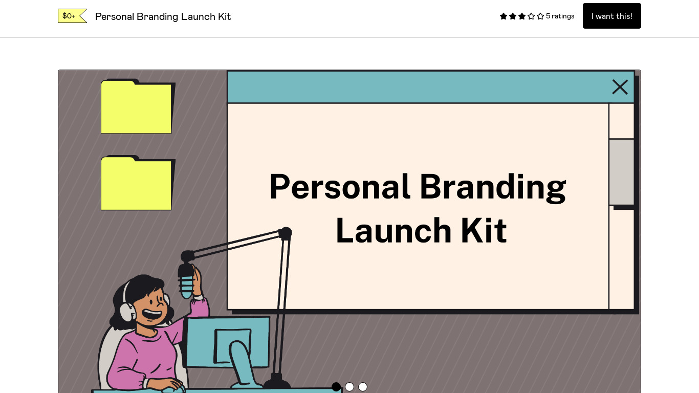 Personal Branding Launch Kit Landing page