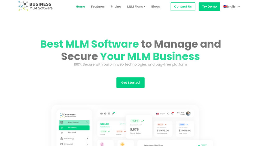 Business MLM Software Landing Page
