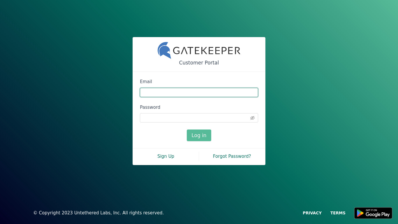 GateKeeper GKChain Landing page