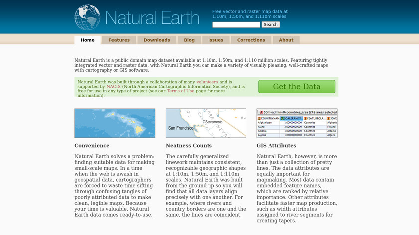 Natural Earth Landing Page