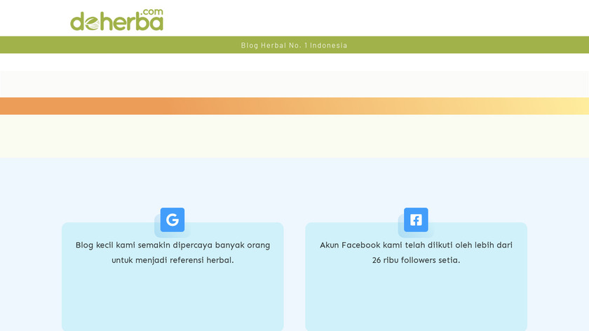 Deherba.com Landing Page