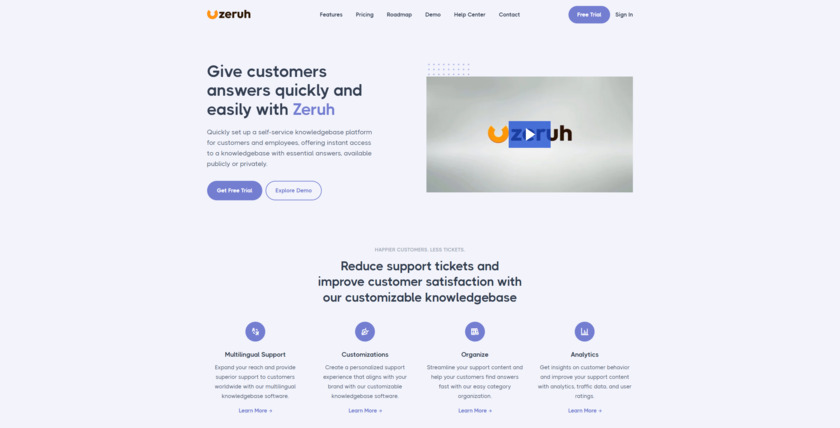 Zeruh Landing Page