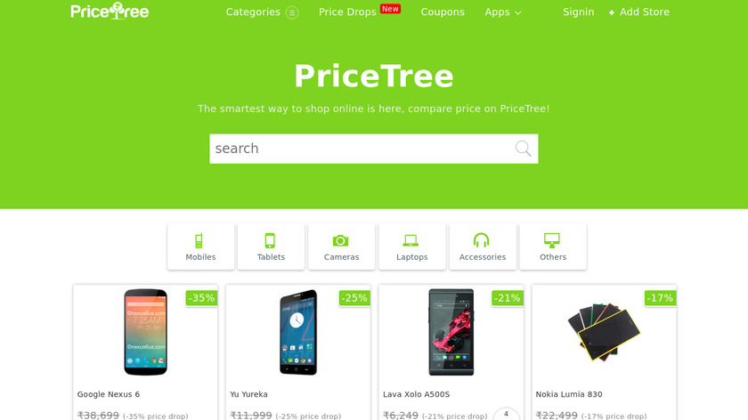 PriceTree.com Landing Page
