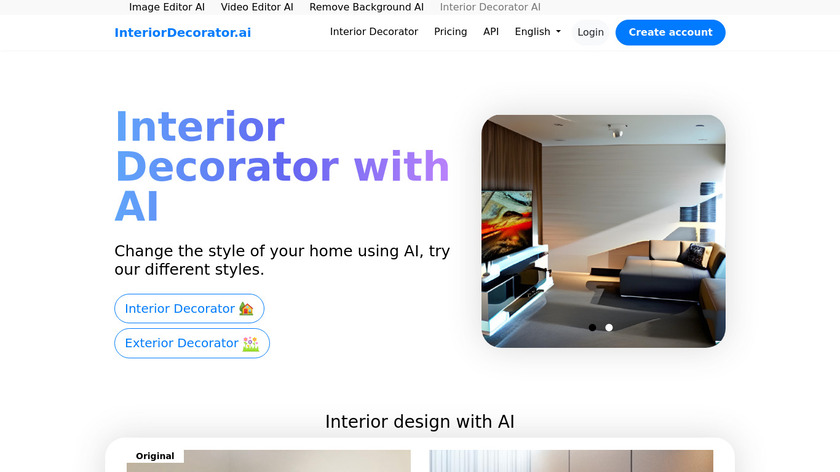 Interior Decorator AI Landing Page