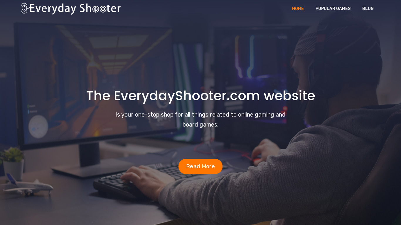 Everyday Shooter Landing page