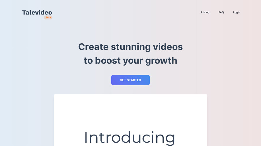 Talevideo Landing Page