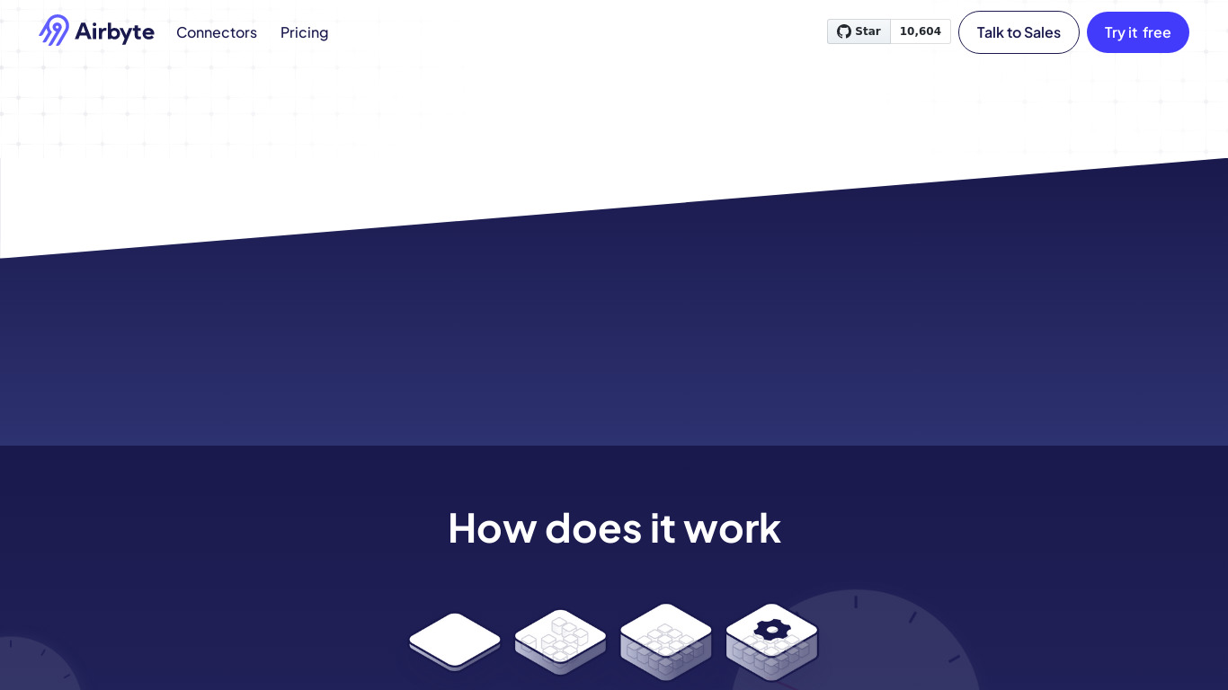 Connector Builder by Airbyte Landing page