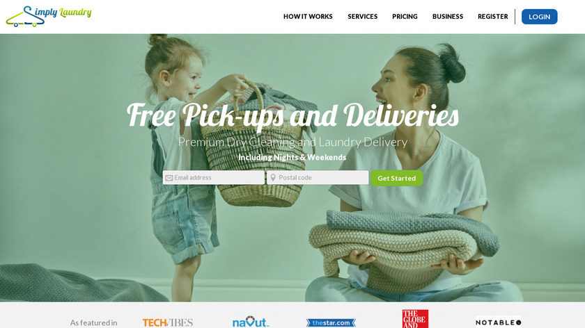 Simply Laundry Landing Page